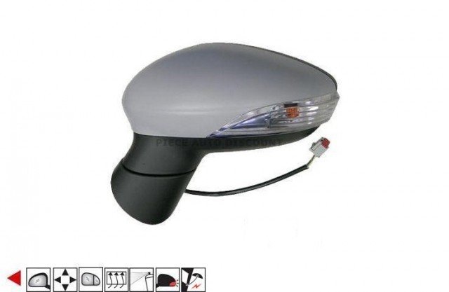 Acessar a peça Espelho retrovisor esquerdo elétrico, aquecido, rebatível, preparado + indicador [grande angular].