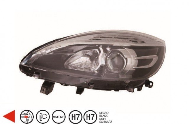 Acessar a peça Farol esquerdo H7+H7 [Preto] [Preto