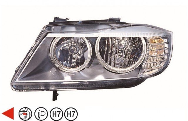 Acessar a peça Farol esquerdo eletrico h7+h7+h6wx2 tipo v