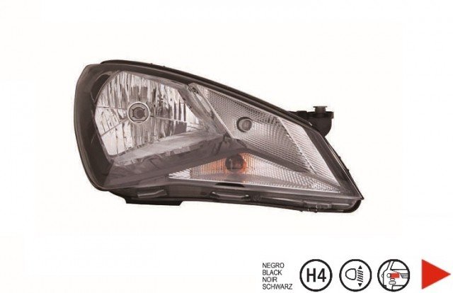 Acessar a peça Farol elétrico H4 do lado direito