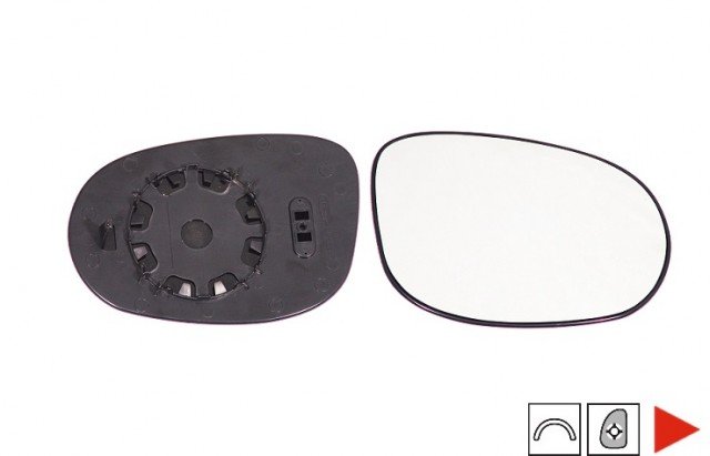 Acessar a peça Cristal com soporte direito, convexo 05/2010->