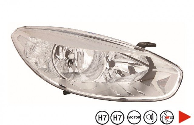 Acessar a peça Farol direito eletrico com motorh7+h7