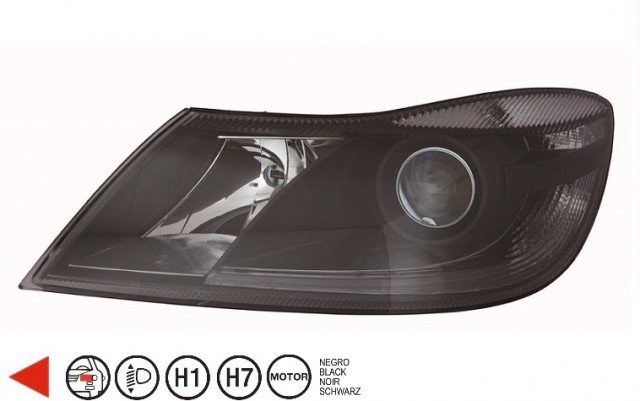 Acessar a peça Farol esquerdo H1+H7 [Preto]