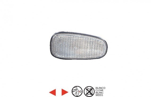 Acessar a peça Luz repetidora do guarda lamas dianteiro [Branco].