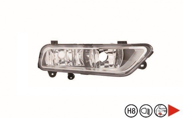 Acessar a peça Luz de nevoeiro do lado direito + Luz de circulação diurna