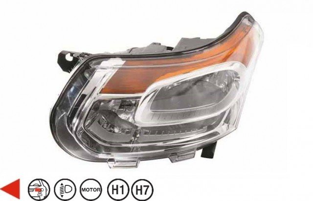 Acessar a peça Farol esquerdo eletrico com motor h7+h1+h21w+w5w tipo he