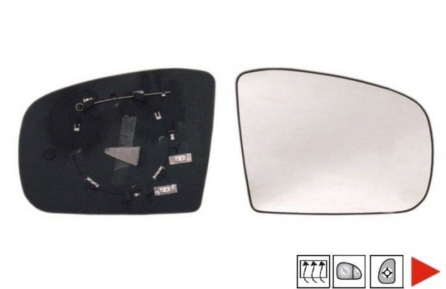 Acessar a peça Vidro com suporte direito asferico, termico