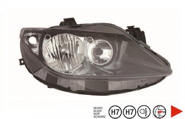 Acessar a peça Farol direito H7+H7 [Preto].