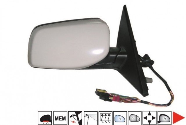 Acessar a peça Espelho dir. eletr,asf.,azul,term.,preparado,guarda lamatible,com luz cortesia,memoria,12pins