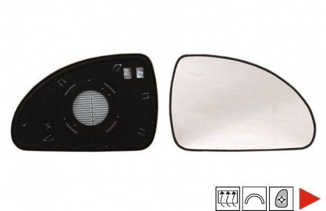 Acessar a peça Vidro com suporte direito convexo, termico