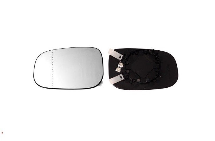 Vidro + suporte espelho esquerdo aquecido grande angular 07-> VOLVO S60 Desde 01/2007. Asférico (ângulo cego), térmico. Completo com suporte. Comprimento 18,5cm x Largura 12cm x Altura 2,6cm. Press fit (montagem idêntica ao original).  pour VOLVO S40-V50 Vidro + suporte espelho esquerdo aquecido grande angular 07-> VOLVO S60 Desde 01/2007. Asférico (ângulo cego), térmico. Completo com suporte. Comprimento 18,5cm x Largura 12cm x Altura 2,6cm. Press fit (montagem idêntica ao original).  pour VOLVO S40-V50