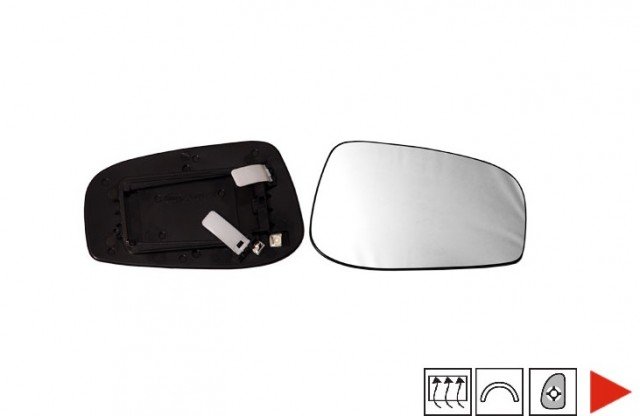 Acessar a peça Cristal com soporte direito, convexo, termico