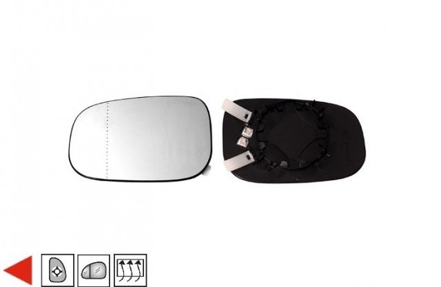 Acessar a peça Vidro + suporte para espelho retrovisor esquerdo, asférico, aquecido (a partir de 2007)