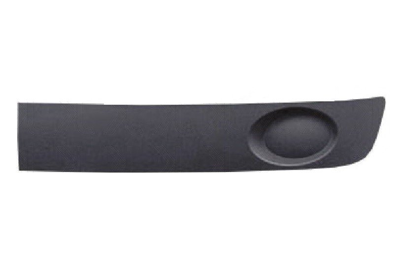 Friso inferior esquerda para choques frente preto sem buraco nevoeiro