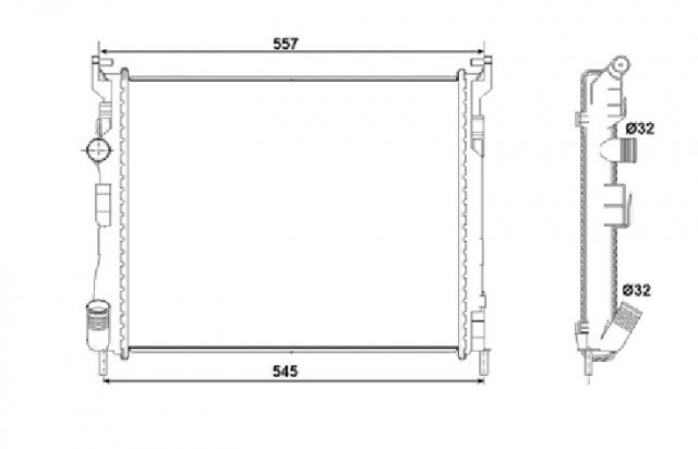 Acessar a peça Radiador 1,5l dci