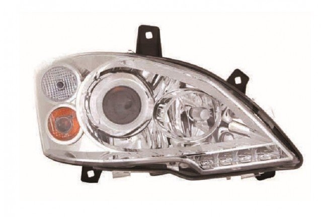 Acessar a peça Farol direito led manual/eletrico com motor h7+d1s tipo he