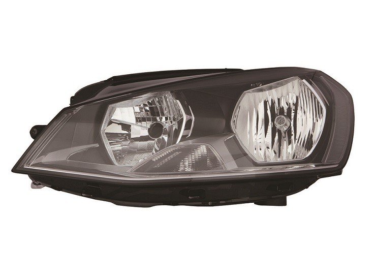 Farol esquerdo eletrico com motor/base preta h7+h15 tipo v