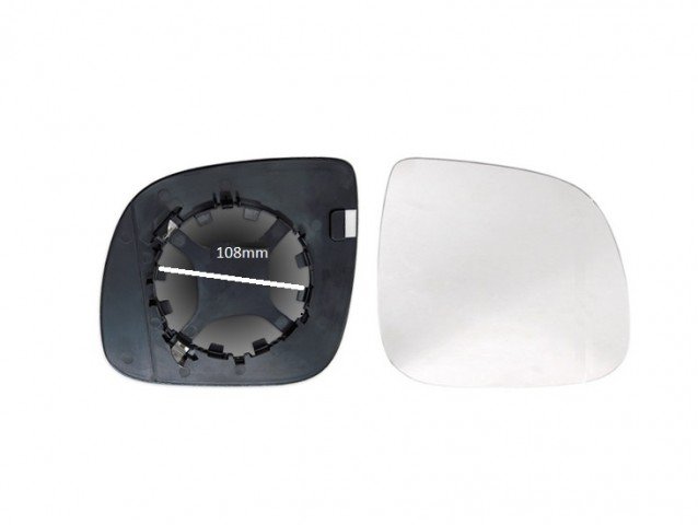 Acessar a peça Vidro + suporte do retrovisor direito (108mm) Acessar a peça Vidro + suporte do retrovisor direito (108mm)