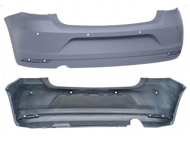 Acessar a peça Para choques traseiro preparado escape grande com buracos sensores para câmara