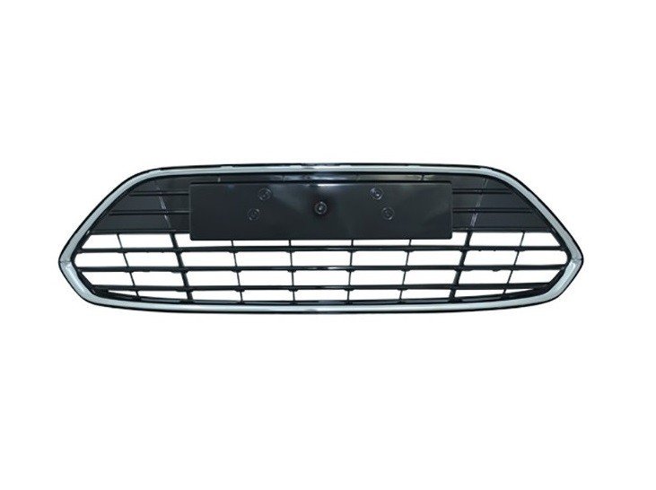 Grelha central para choques frente preta com quadro cromado Grelha central para choques frente preta com quadro cromado