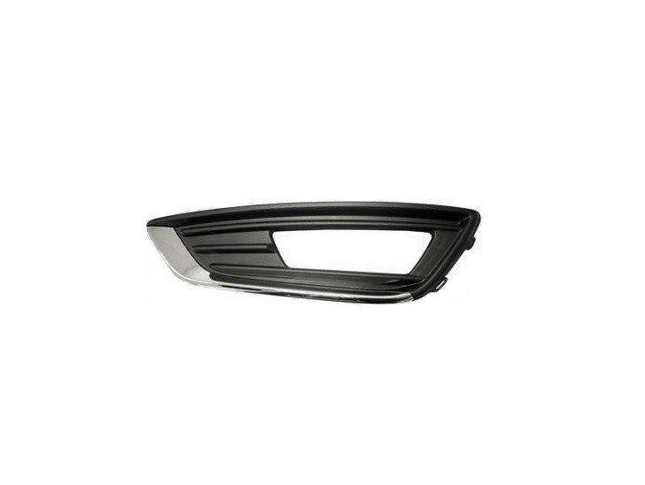 Acessar a peça Grelha esquerda para choques frente preta com embelezador cromado com buraco nevoeiro