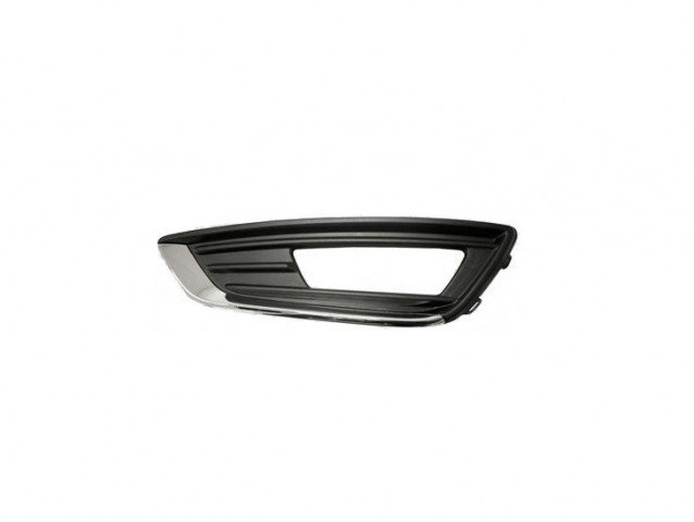 Acessar a peça Grelha esquerda para choques frente preta com embelezador cromado com buraco nevoeiro