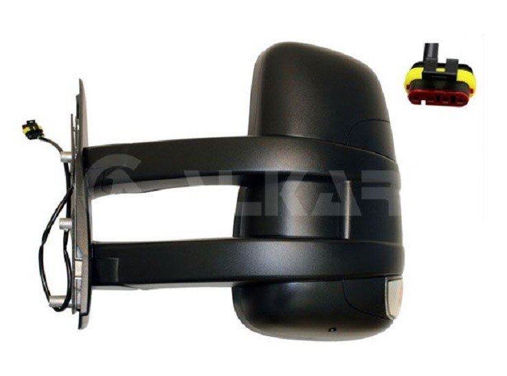 Acessar a peça Espelho retrovisor manual esquerdo, convexo, com indicador (longo) (2 pinos)