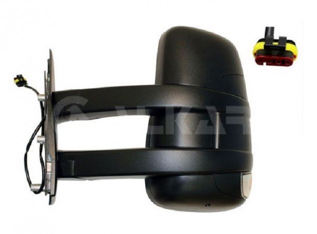 Acessar a peça Espelho retrovisor manual esquerdo, convexo, com indicador (longo) (2 pinos)