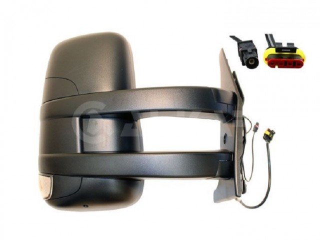 Acessar a peça Espelho retrovisor manual direito, convexo, com indicador, com antena (Long) (2 pinos)