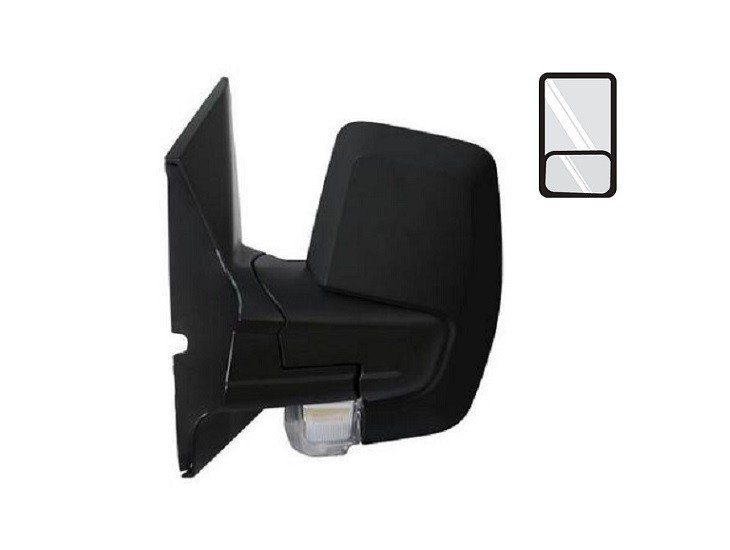 Acessar a peça Espelho esquerdo com ângulo morto, manual, convexo, com pisca-pisca, 2 pins