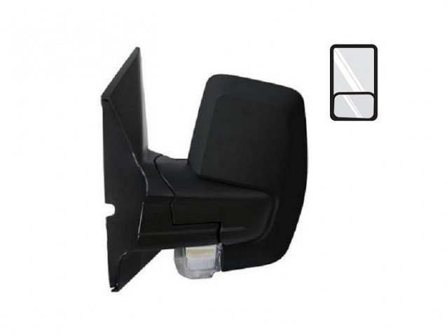 Acessar a peça Espelho esquerdo com ângulo morto, manual, convexo, com pisca-pisca, 2 pins