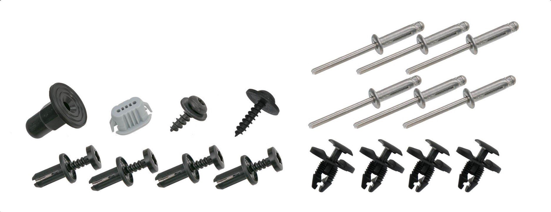 Kit de fixação parcial do para choques traseiro