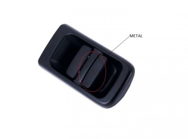 Acessar a peça Puxador exterior porta deslizante direita preto - metalizado Acessar a peça Puxador exterior porta deslizante direita preto - metalizado