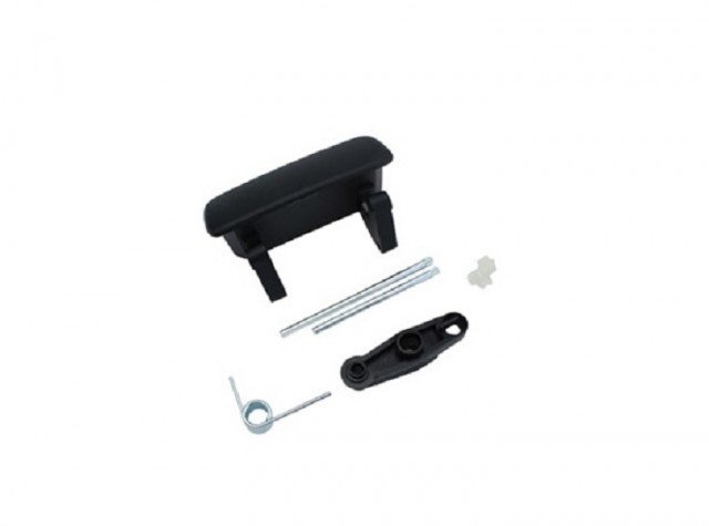 Acessar a peça Puxador lateral corredera direita preta rugosa somente puxador