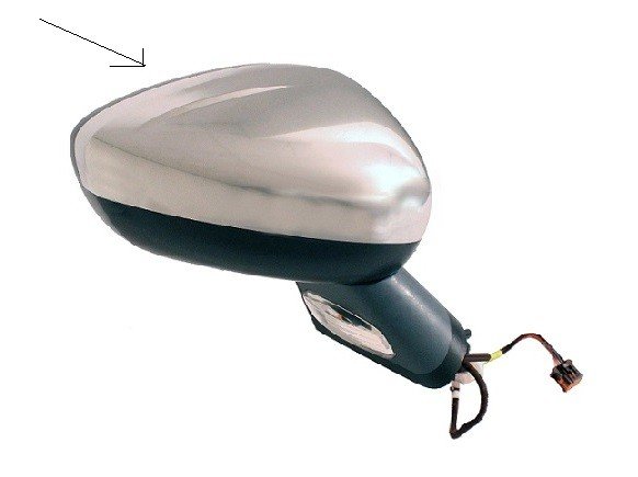 Acessar a peça Espelho retrovisor cromado direito elétrico, térmico, rebatível, pisca + sonda + cortesia + memória