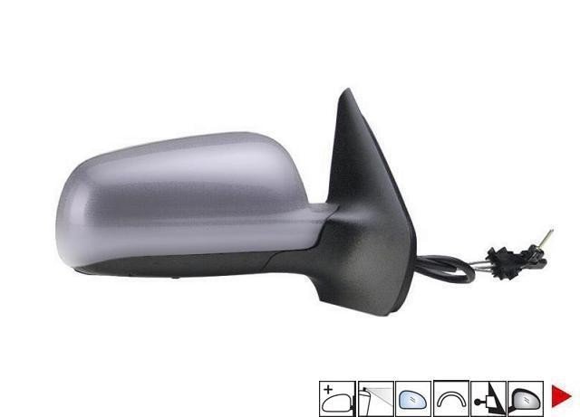 Acessar a peça Espelho retrovisor mecânico direito, preparado, convexo, azul (modelo grande)