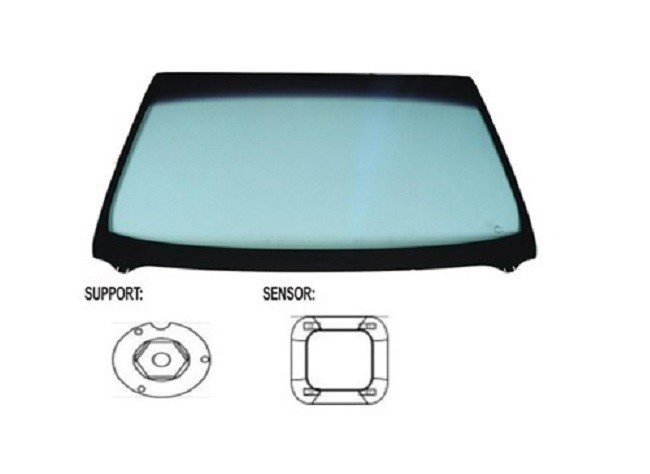 Acessar a peça Para-brisas verde ctrl solar serigr. mod. base esp. term sensor chuva/luz friso inf janela