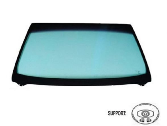 Acessar a peça Para-brisas verde acustico serigrafiado base espelho friso superior/inferior janela