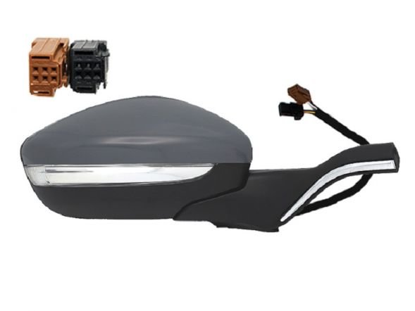 Acessar a peça Espelho direito elétrico, aquecido, dobrável preparado + cromado + pisca + sonda
