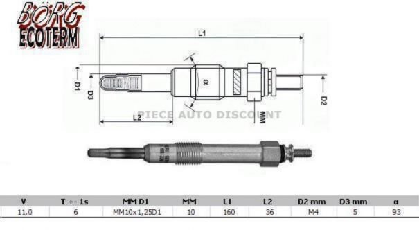 Acessar a peça 4 velas de incandescência 90cv diesel Acessar a peça 4 velas de incandescência 90cv diesel