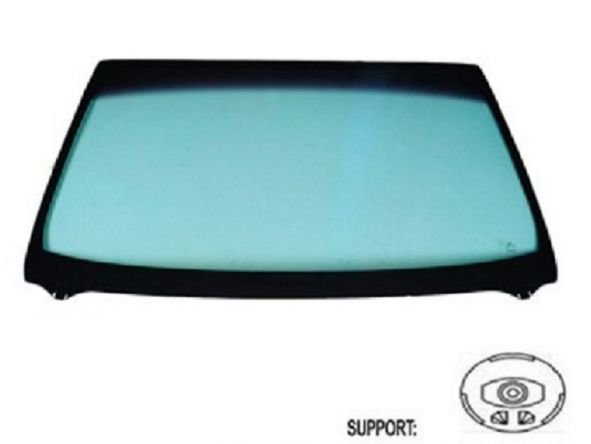 Acessar a peça Para-brisas verde controlo solar serigrafiado base espelho friso superior/inferior janela