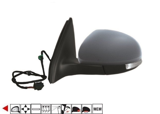 Acessar a peça Esquerda elétrica, aquecida, dobrável, retrovisor preparado + pisca + cortesia + memória