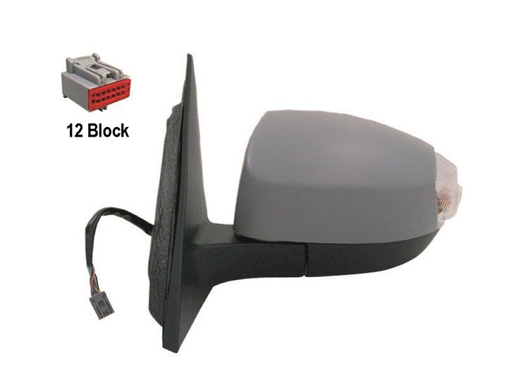 Potência do espelho esquerdo, aquecido, preparado + pisca-pisca ângulo amplo FORD S-MAX Completo, com caixa a pintar à cor da viatura, pisca e vidro asférico (ângulo morto). Elétrica interna, ajuste térmico, dobrável manualmente com conector retangular de pour FORD S-MAX Potência do espelho esquerdo, aquecido, preparado + pisca-pisca ângulo amplo FORD S-MAX Completo, com caixa a pintar à cor da viatura, pisca e vidro asférico (ângulo morto). Elétrica interna, ajuste térmico, dobrável manualmente com conector retangular de pour FORD S-MAX