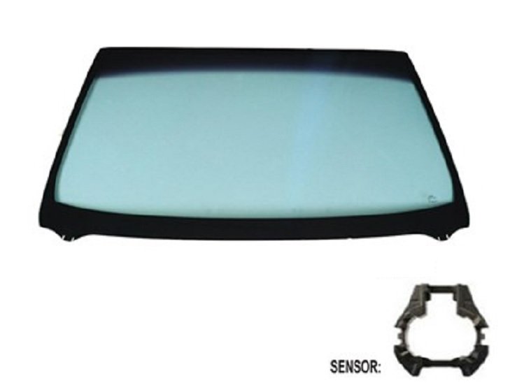 Acessar a peça Para-brisas verde controlo solar serigr. mod. base esp. sensor chuva/luz friso inf janela