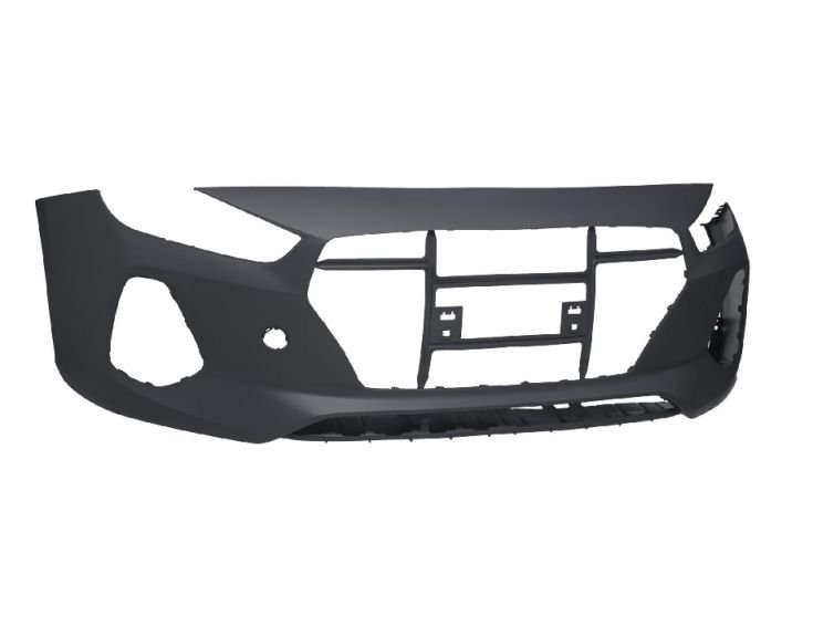 Acessar a peça Para choques frente preto hatchback/familiar