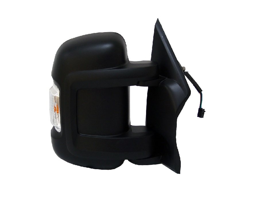 Espelho retrovisor elétrico direito, convexo, aquecido, com indicador de direção (16W) (8 pinos) (curto)