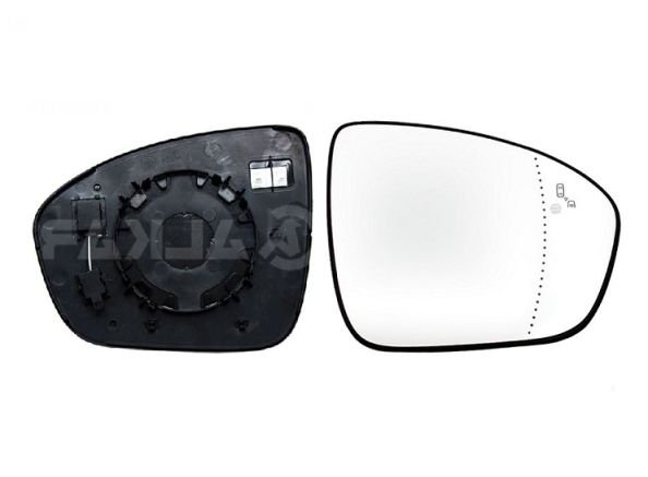 Acessar a peça Vidro do espelho direito aquecido bsd + suporte [grande angular]