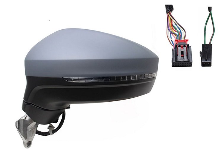 Acessar a peça Potência do espelho esquerdo, aquecido, dobrável, preparado + pisca-pisca + cortesia + memória [grande angular]