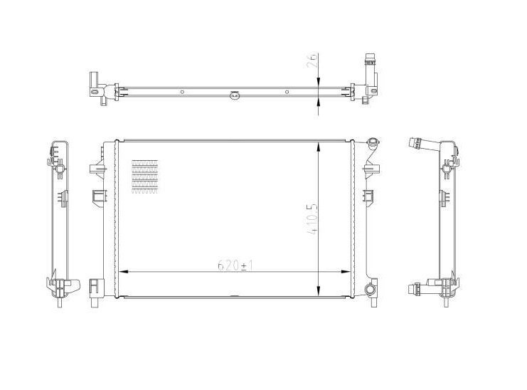 Radiador 1.4l tsi - 1.5l tsi - 1.6l tdi - 2.0l tdi VOLKSWAGEN TIGUAN  pour VOLKSWAGEN TIGUAN Radiador 1.4l tsi - 1.5l tsi - 1.6l tdi - 2.0l tdi VOLKSWAGEN TIGUAN  pour VOLKSWAGEN TIGUAN