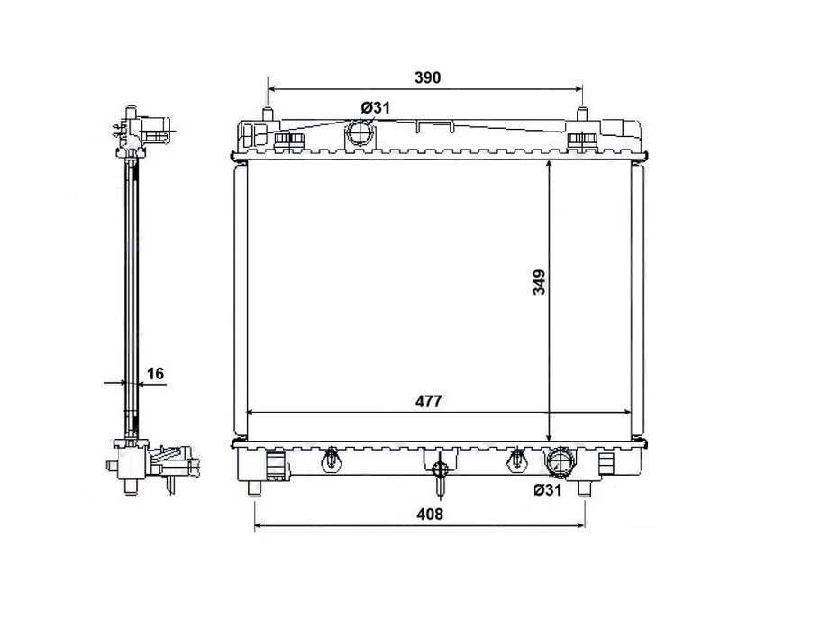 Radiador 1.3l vvti TOYOTA YARIS Para modelos 1.3L VVTi. Com ar condicionado. Caixa de velocidades manual ou automática. Dimensões da viga: 478 x 350 x 16. Para veículos com radiador misto água-óleo.  pour TOYOTA YARIS  Radiador 1.3l vvti TOYOTA YARIS Para modelos 1.3L VVTi. Com ar condicionado. Caixa de velocidades manual ou automática. Dimensões da viga: 478 x 350 x 16. Para veículos com radiador misto água-óleo.  pour TOYOTA YARIS